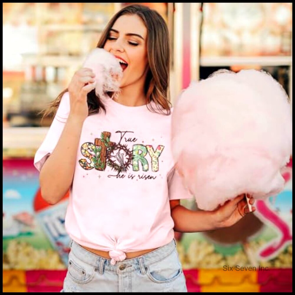 True Story of Jesus T-Shirt Christian Faith Easter Tee Top - Picture 4 of 4